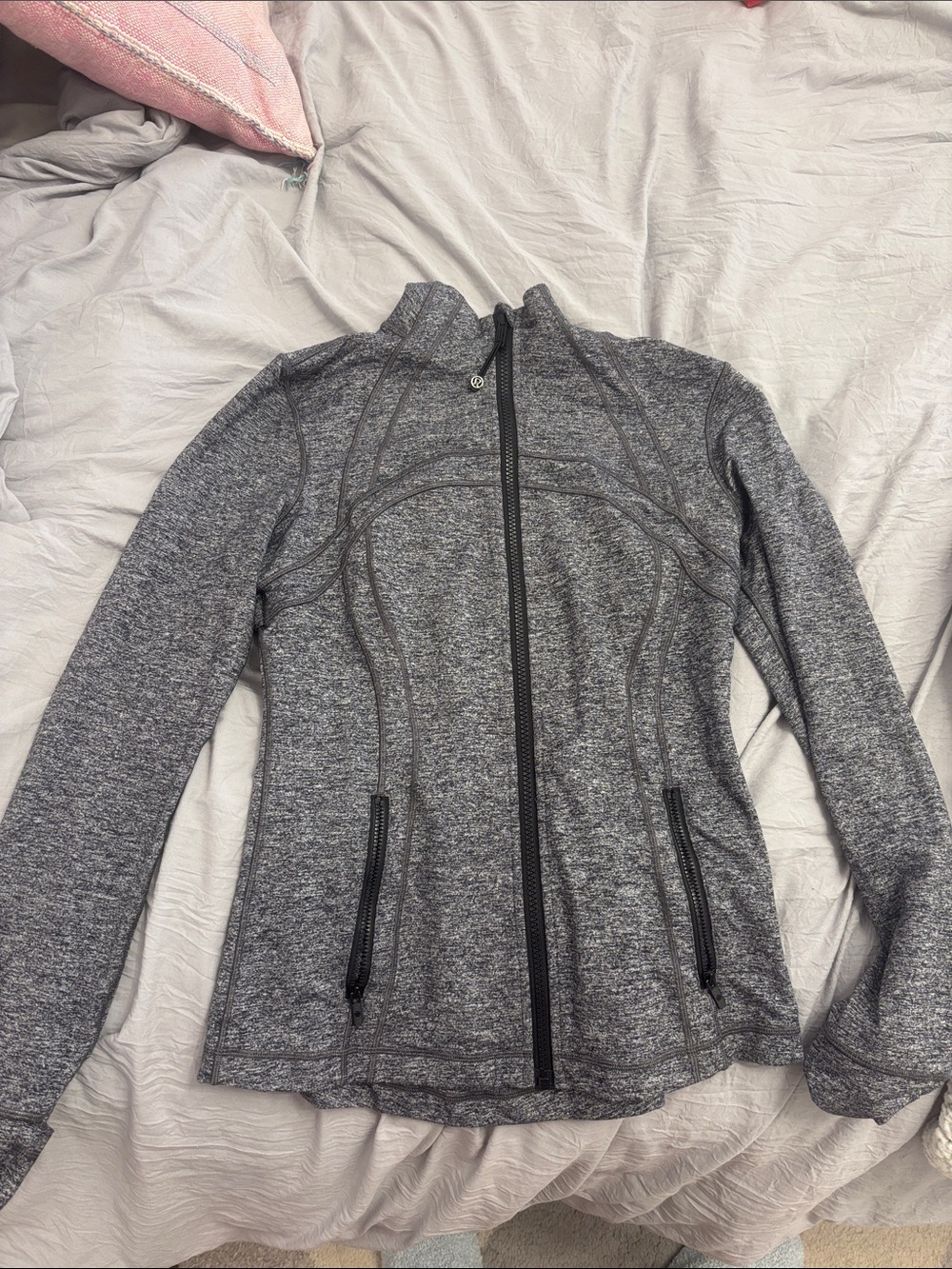 lululemon athletica Gray Heather Full-Zip Utility Jacket
